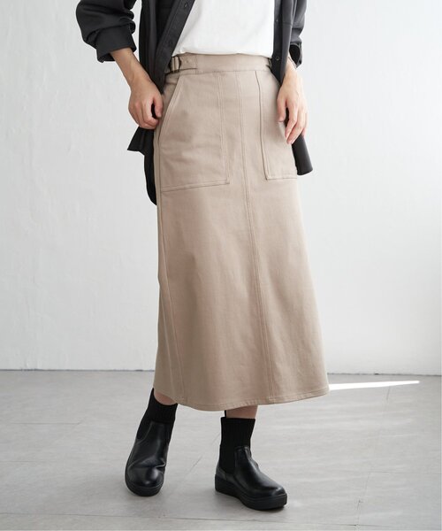 ikka(イッカ)の「GOKU楽Iラインタイトスカート(スカート・レディース・ブラック/ベージュ/ネイビー/ダークオリーブ・S/L/M)」の6枚目の写真