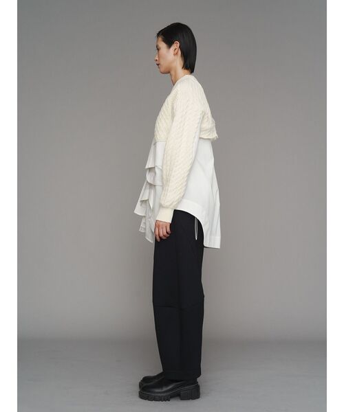 CABLE LAYER SHORT KNIT TOP / ケーブルレイヤーショートニット CABLE LAYER SHORT KNIT TOP / ケーブルレイヤーショートニット