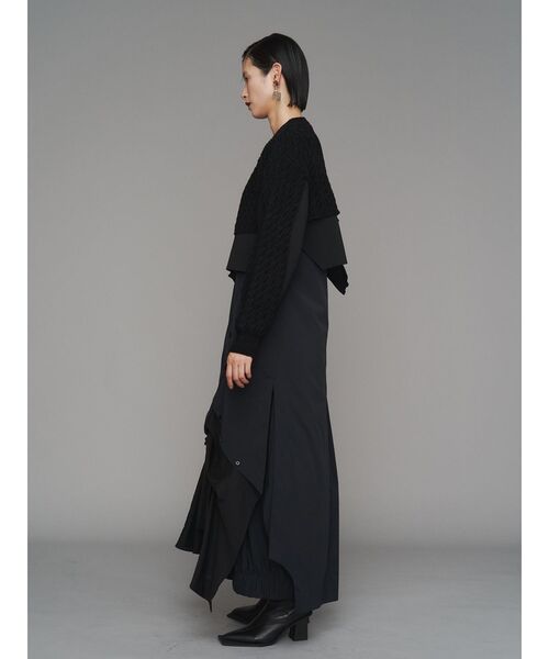 UN3D.(アンスリード)の「CABLE LAYER SHORT KNIT TOP / ケーブルレイヤーショートニットトップ(ニット/セーター・レディース・ホワイト/グレー/ブラック・FREE)」の7枚目の写真