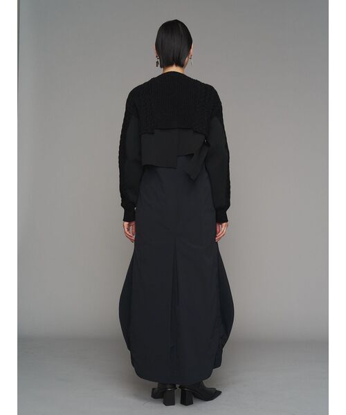 CABLE LAYER SHORT KNIT TOP / ケーブルレイヤーショートニットトップ