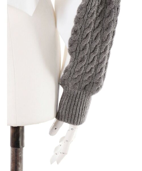 UN3D.(アンスリード)の「CABLE LAYER SHORT KNIT TOP / ケーブルレイヤーショートニットトップ(ニット/セーター・レディース・ホワイト/グレー/ブラック・FREE)」の15枚目の写真