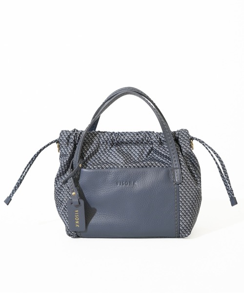SAC'S BARJean（サックスバージーン）の「【VISONA/ヴィソナ】 HAND BAG S（ハンドバッグ・レディース・スカイブルー/ブラック/レッド/ベージュ系その他/グレイッシュベージュ/ブルー・FREE）」の5枚目の写真