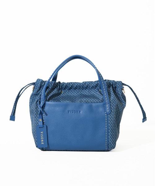 SAC'S BARJean（サックスバージーン）の「【VISONA/ヴィソナ】 HAND BAG S（ハンドバッグ・レディース・スカイブルー/ブラック/レッド/ベージュ系その他/グレイッシュベージュ/ブルー・FREE）」の4枚目の写真