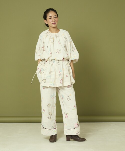 Freada/フリーダ モチーフ刺繍 柄 ワンピース（ワンピース）｜Freada