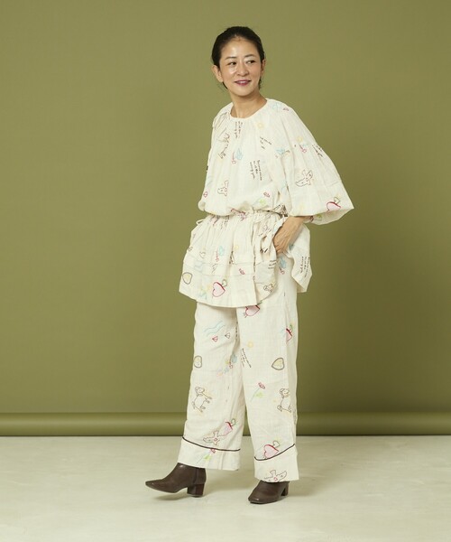 Freada/フリーダ モチーフ刺繍 柄 ワンピース（ワンピース