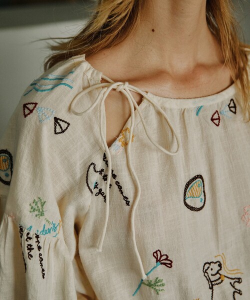 セール】Freada/フリーダ モチーフ刺繍 柄 ワンピース（ワンピース