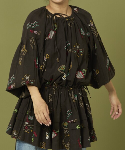 セール】Freada/フリーダ モチーフ刺繍 柄 ワンピース（ワンピース