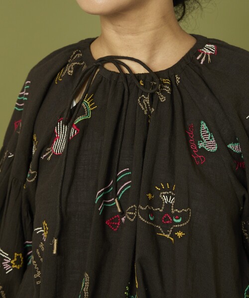 セール】Freada/フリーダ モチーフ刺繍 柄 ワンピース（ワンピース