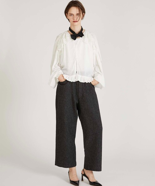 crinkle crinkle crinkle/フリルカラーブラウス crinkle crinkle crinkle】scallop frill blouse/スカラップ