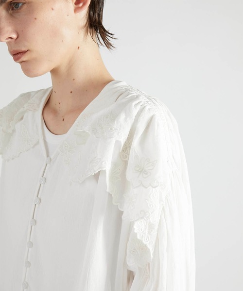 crinkle crinkle crinkle】scallop frill blouse/スカラップフリル