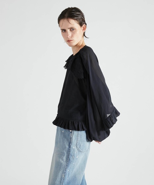 crinkle crinkle crinkle】scallop frill blouse/スカラップフリル