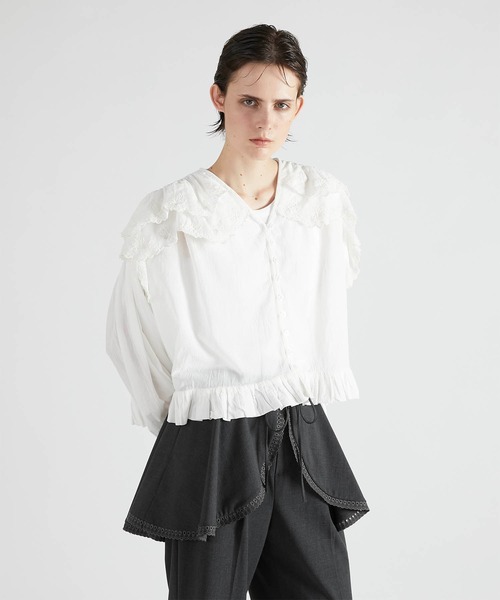 crinkle crinkle crinkle】scallop frill blouse/スカラップフリル