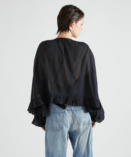 完売商品 crinkle crinkle crinkle フリルブラウス crinkle crinkle crinkle】scallop frill blouse/スカラップフリル