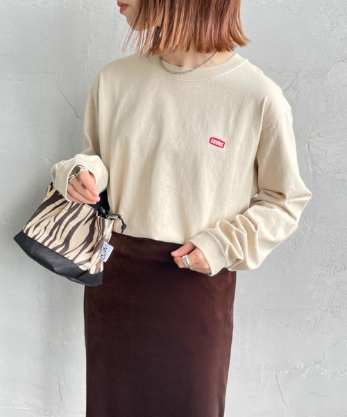 CHUMS（チャムス）の「【WEB限定】[CHUMS/チャムス] BOOBY LOGO バックプリント ロングスリーブTシャツ（Tシャツ/カットソー・レディース・ブラック/ホワイト/グレイッシュベージュ・M/XL/L）」の5枚目の写真