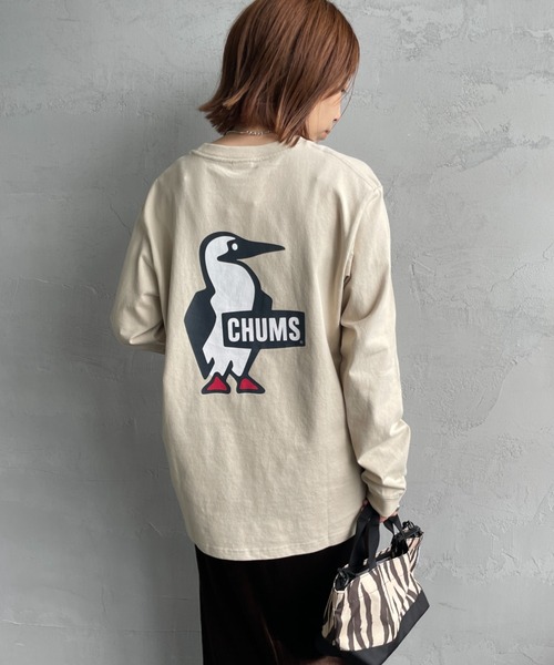 CHUMS（チャムス）の「【WEB限定】[CHUMS/チャムス] BOOBY LOGO バックプリント ロングスリーブTシャツ（Tシャツ/カットソー・レディース・ブラック/ホワイト/グレイッシュベージュ・M/XL/L）」の10枚目の写真