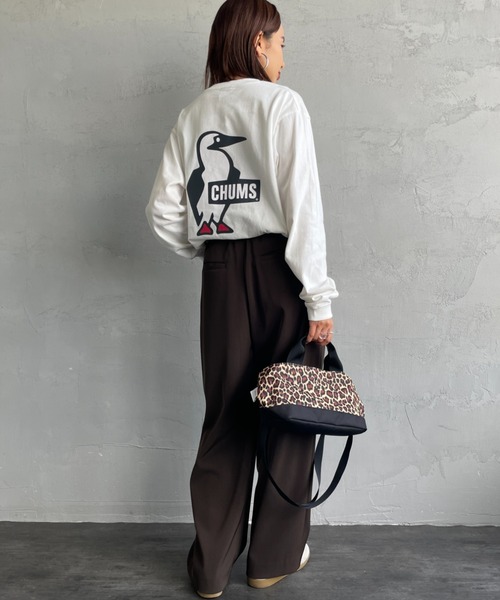CHUMS（チャムス）の「【WEB限定】[CHUMS/チャムス] BOOBY LOGO バックプリント ロングスリーブTシャツ（Tシャツ/カットソー・レディース・ブラック/ホワイト/グレイッシュベージュ・M/XL/L）」の18枚目の写真