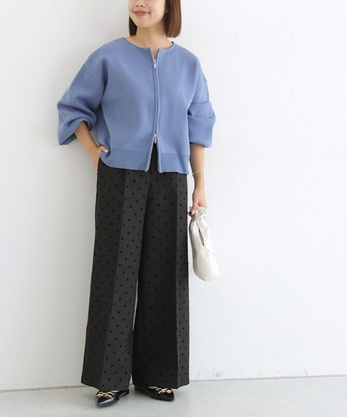 Pierrot（ピエロ）の「フロッキードットワイドパンツ（その他パンツ・レディース・ブラック/チャコール・L/M/PM）」の10枚目の写真
