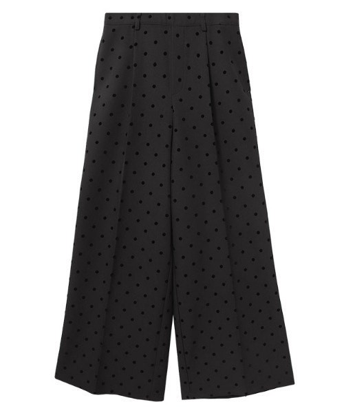 Pierrot（ピエロ）の「フロッキードットワイドパンツ（その他パンツ・レディース・ブラック/チャコール・L/M/PM）」の12枚目の写真