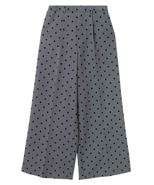 Pierrot（ピエロ）の「フロッキードットワイドパンツ（その他パンツ・レディース・ブラック/チャコール・L/M/PM）」の6枚目の写真