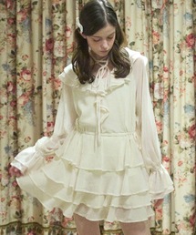 Lovilyn | ラッフルフリルチョーカーワンピース(ワンピース)