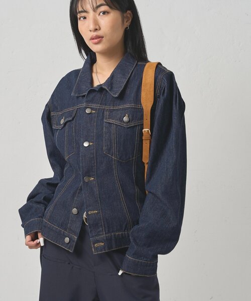 WHO'S WHO gallery（フーズフーギャラリー）の「パフスリーブデニムジャケット（デニムジャケット・レディース・ブラウン/ネイビー・FREE）」の17枚目の写真