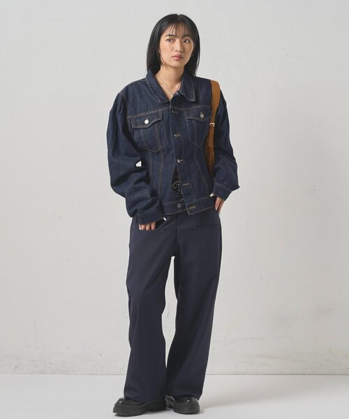 WHO'S WHO gallery（フーズフーギャラリー）の「パフスリーブデニムジャケット（デニムジャケット・レディース・ブラウン/ネイビー・FREE）」の21枚目の写真