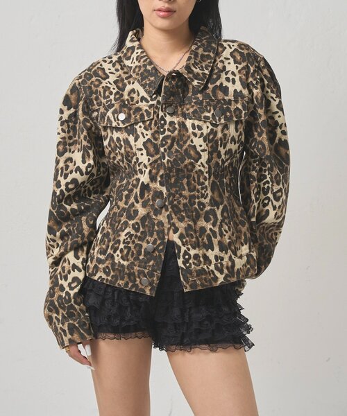 WHO'S WHO gallery（フーズフーギャラリー）の「【WEB限定】パフスリーブデニムジャケット（デニムジャケット・レディース・ブラウン/ネイビー/サックスブルー・FREE）」の18枚目の写真