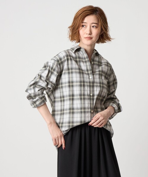 conte コンテ　キュプラシルクシャツ　パン粉シャツ conte＞ キュプラシルク シャツ