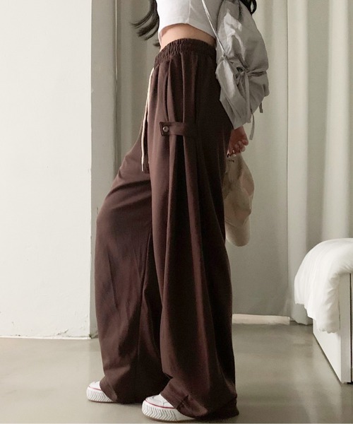 ちゅーる TAOTECH ワイドパンツ 高身長 カットソータックワイドパンツ（トールサイズ） 通販