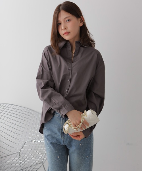VIVID LADY（ビビッドレディー）の「バックオープン ドロストシャツ（シャツ/ブラウス・レディース・ホワイト/ブラック/グレー・FREE）」の18枚目の写真