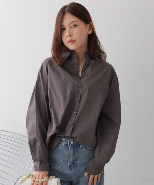 VIVID LADY（ビビッドレディー）の「バックオープン ドロストシャツ（シャツ/ブラウス・レディース・ホワイト/ブラック/グレー・FREE）」の17枚目の写真