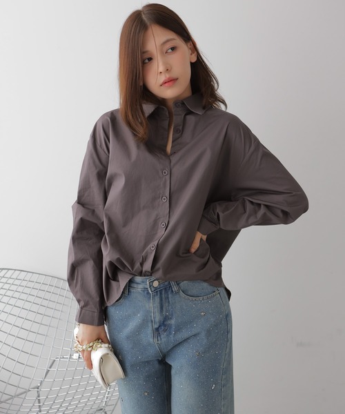 VIVID LADY（ビビッドレディー）の「バックオープン ドロストシャツ（シャツ/ブラウス・レディース・ホワイト/ブラック/グレー・FREE）」の15枚目の写真