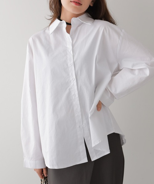 baco様 Tシャツ白、ドロストシャツ白 バックオープン ドロストシャツ（シャツ/ブラウス）｜VIVID LADY