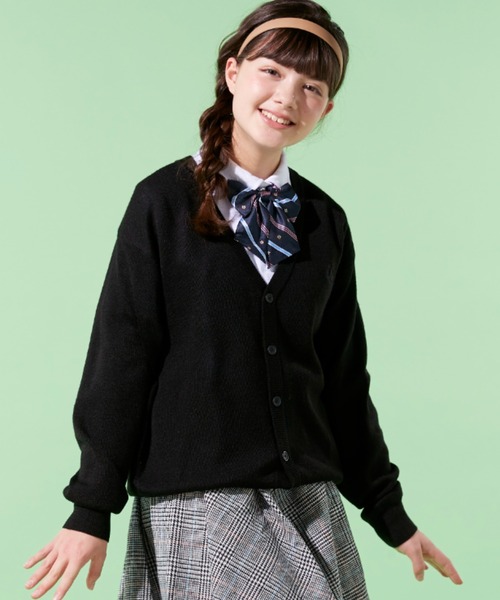 repipi armario(レピピ アルマリオ)の「スクールカーディガン(カーディガン/ボレロ・キッズ・ネイビー/ブラック/グレー・160/150/140)」の1枚目の写真