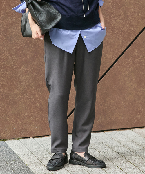 ウールライクストレッチイージーテーパードパンツ（その他パンツ
