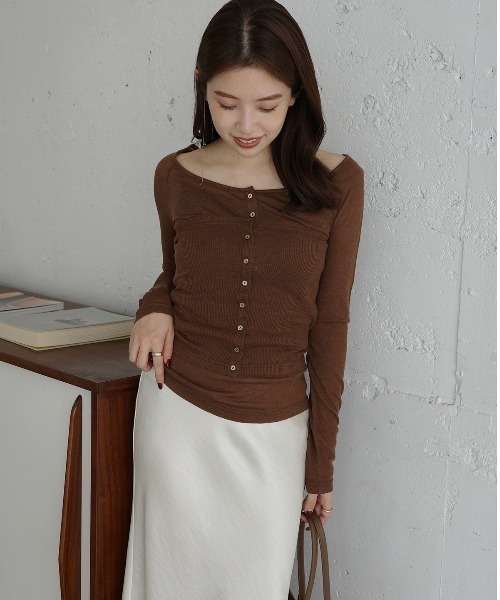 【今季完売】シアーウールレイヤリングトップス シアーウールレイヤリングトップス