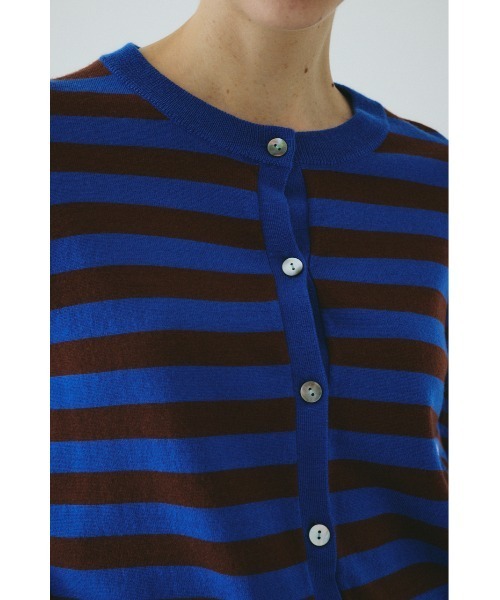 Border knit cardigan ボーダーニットカーディガン（カーディガン