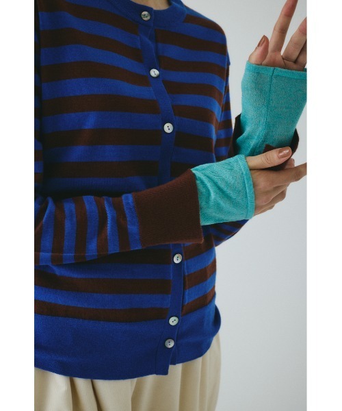 Border knit cardigan ボーダーニットカーディガン（カーディガン