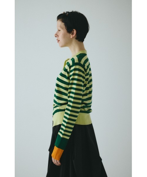 Border knit cardigan ボーダーニットカーディガン（カーディガン