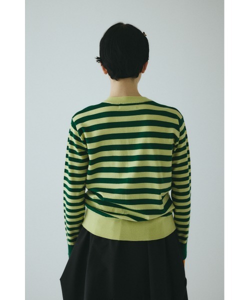 ヘリンドットサイ　Border Knit Cardigan 美品 Border knit cardigan ボーダーニットカーディガン（カーディガン