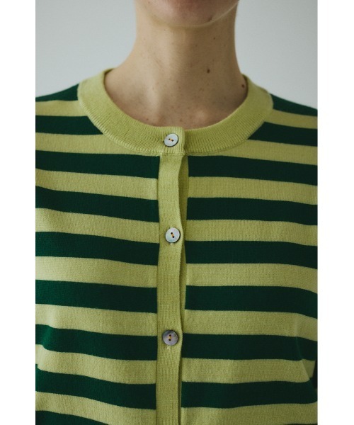 Border knit cardigan ボーダーニットカーディガン（カーディガン