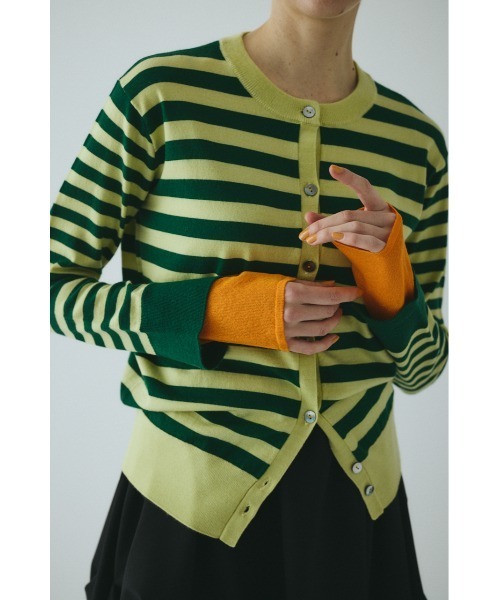 HeRIN.CYE(ヘリンドットサイ)の「Border knit cardigan ボーダーニットカーディガン(カーディガン/ボレロ・レディース・レッド系その他/グリーン系その他/ブルー系その他・FREE)」の16枚目の写真