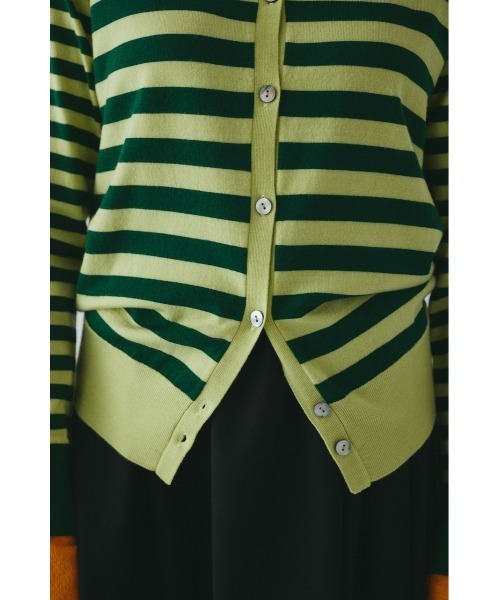 ヘリンドットサイ　Border Knit Cardigan 美品 Border knit cardigan ボーダーニットカーディガン（カーディガン