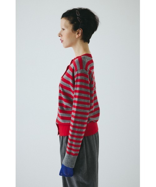 HeRIN.CYE(ヘリンドットサイ)の「Border knit cardigan ボーダーニットカーディガン(カーディガン/ボレロ・レディース・レッド系その他/グリーン系その他/ブルー系その他・FREE)」の20枚目の写真