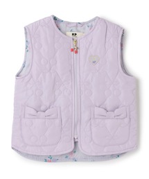 KP（ケーピー）の「チェリーキルトタフタ ジップアップベスト（ベスト）」