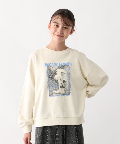 GLOBAL WORK（グローバルワーク）の「ヘビロテスウェットワイド長袖/579710（スウェット・キッズ・ホワイト系5/チャコールグレー/ホワイト系6/パープル・150cm/160cm/130cm/140cm）」の3枚目の写真