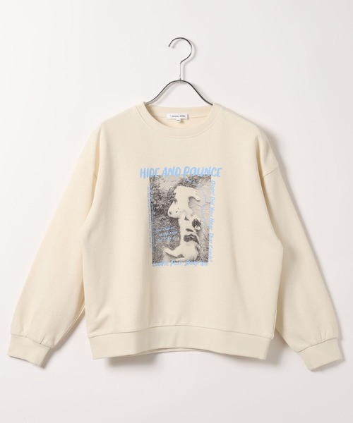 GLOBAL WORK（グローバルワーク）の「ヘビロテスウェットワイド長袖/579710（スウェット・キッズ・ホワイト系5/チャコールグレー/ホワイト系6/パープル・150cm/160cm/130cm/140cm）」の21枚目の写真