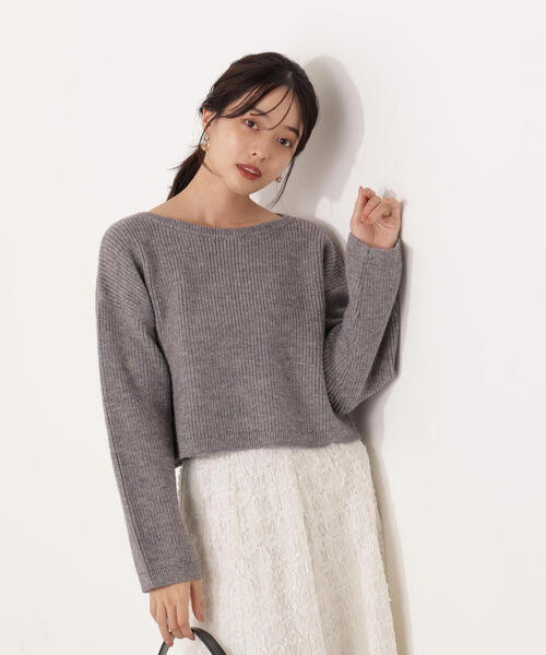 PROPORTION BODY DRESSING(プロポーションボディドレッシング)の「アンジェリーナボックスニット / 1215270102(ニット/セーター・レディース・グレー系その他/オフホワイト/ピンク・SMALL/MEDIUM)」の7枚目の写真