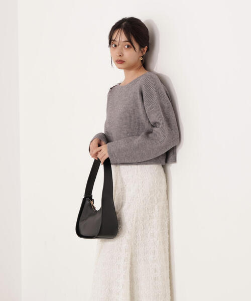 PROPORTION BODY DRESSING(プロポーションボディドレッシング)の「アンジェリーナボックスニット / 1215270102(ニット/セーター・レディース・グレー系その他/オフホワイト/ピンク・SMALL/MEDIUM)」の10枚目の写真