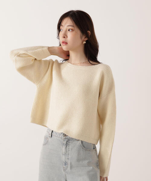 PROPORTION BODY DRESSING(プロポーションボディドレッシング)の「アンジェリーナボックスニット / 1215270102(ニット/セーター・レディース・グレー系その他/オフホワイト/ピンク・SMALL/MEDIUM)」の13枚目の写真